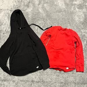 Posh Kiddos Sweatshirt Long Sleeve shirt Lot Kids 5 Small Red Black Street Punk